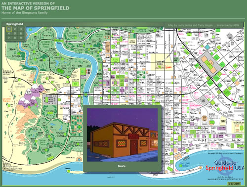 Mapa de Springfield Los Simpsons