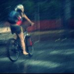 lluvia en la bicicleta