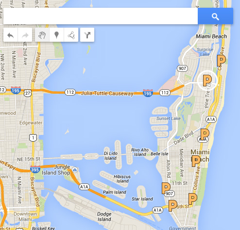 Mapa Estacionamiento Miami 
