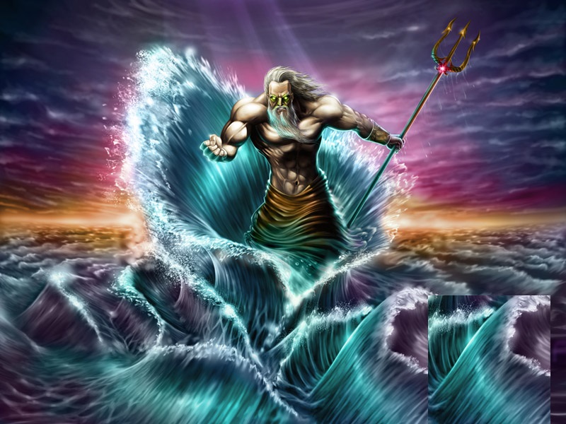 Poseidón representaba al mar y también la ferocidad o la ira