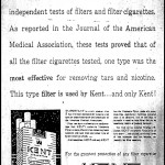 En 1953, Kent presentaba sus “filtros milagrosos”, supuestamente avalados por la Asociación Médica Americana.