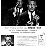 "La voz de la sabiduría te dices que fumes Kent", de 1955