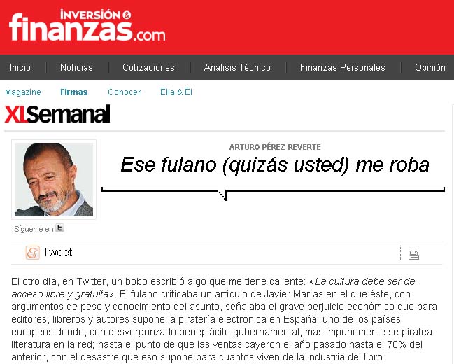 Perez Reverte Finanzas.com