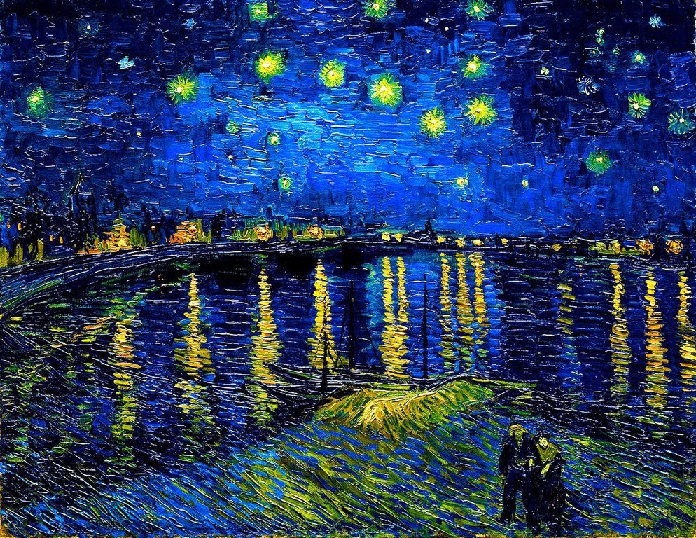 "Noche estrellada sobre el Ródano" Vincent van Gogh